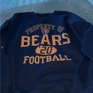 Junk Food Clothing Bears Football Navy Crewneck Sweater